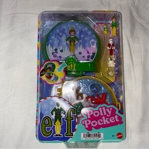 Polly Pocket Elf Movie Micro Buddy & Santa Playset
